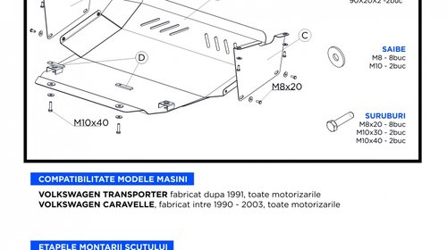 Scut motor metalic VW transporter / caravelle