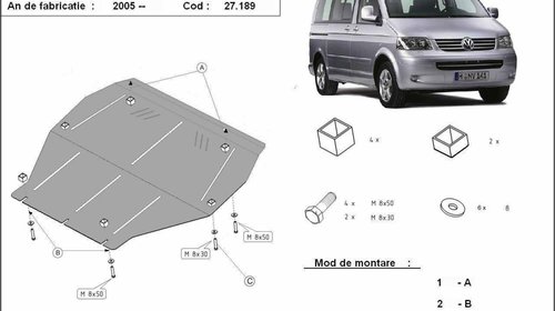 Scut motor metalic VW Transporter T5 2003-201