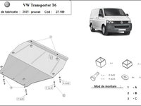 Scut motor metalic VW Transporter T6 2015-prezent