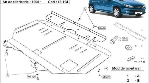 Scut motor Peugeot 206 1998-2014