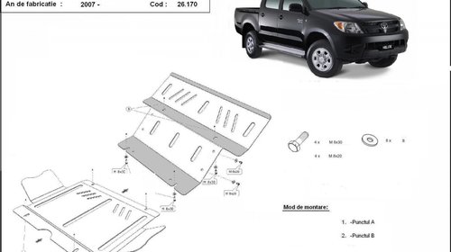 Scut motor Toyota Hilux dupa 2007