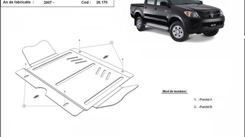 Scut motor Toyota Hilux dupa 2007