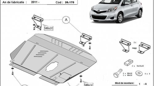 Scut motor Toyota Yaris fabricat dupa 2011