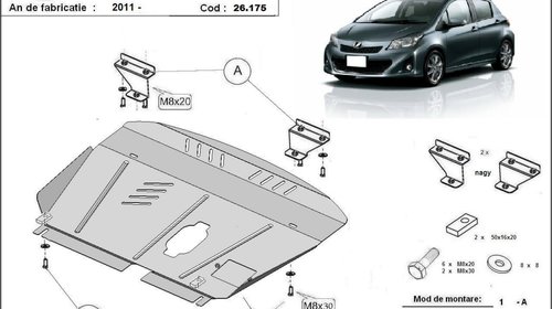 Scut motor Toyota Yaris fabricat dupa 2011