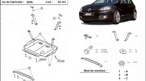 Scut motor VW Golf 6 2009-2015