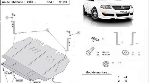 Scut motor VW Passat 2005-2011