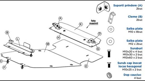 Scut motor VW Touareg metalic