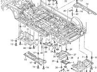 Scut podea Volkswagen Transporter T5 facelift duba 2012 alb OEM 7H0825193A