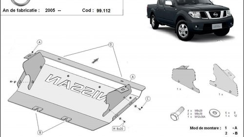 Scut radiator Nissan Navara dupa 2005