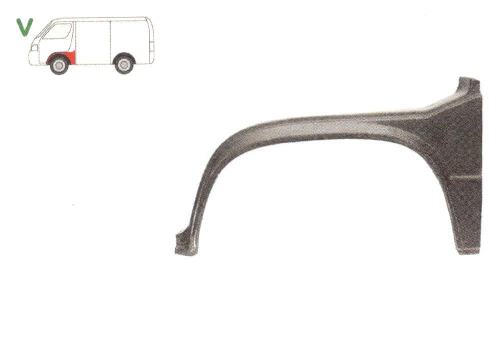 Segment aripa fata VW Transporter (T5) 1979-1992, partea stanga spate, Klokkerholm, 251809253