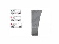 Segment aripa spate CITROEN JUMPER (230/244), 06.1994-2006, Fiat DUCATO (230/244), 03.1994-09.2006, Peugeot BOXER (230/244), 06.1994-08.2006, model scurt, spate, partea stanga, fata, otel galvanizat, in fata carenajului, Lungime 130, inaltime 278 mm