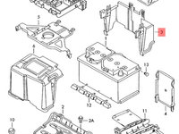 Semi carcasa baterie Skoda Octavia 1U 1.9 TDI 2002 2003 SKODA OCTAVIA [ 1959 - 1971 ] OEM 1J0915335