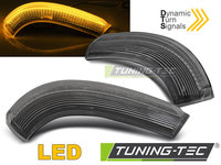 Semnale Semnalizatoare IN THE MIRROR WHIE LED SEQ compatibila VW GOLF 5 / GOLF PLUS / JETTA / PASSAT, SHARAN