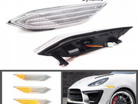 Semnalizare laterala dinamica repetitiva cu led Porsche Cayenne 2010-2014, set 2 buc.