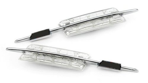 Semnalizari aripi BMW E81 cu LED-uri sticla clara sigla SPORT-line