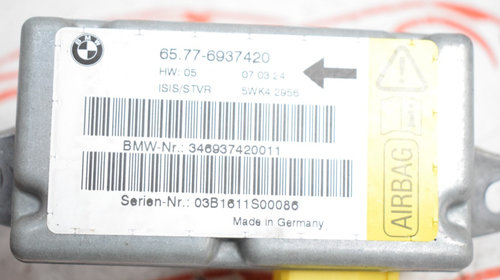 Senzor airbag dreapta fata BMW Seria 7 E65 6937420 582