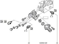 SENZOR CAPTOR TEMPERATURA LICHID RACIRE DACIA LOGAN 1.4, 1.6