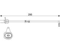 Senzor de avertizare,uzura placute de frana BOSCH 1 987 474 508