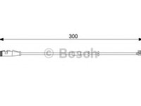 Senzor de avertizare,uzura placute de frana OPEL VECTRA C, OPEL VECTRA C GTS, VAUXHALL VECTRA Mk II (C) - BOSCH 1 987 473 033