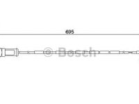 Senzor de avertizare,uzura placute de frana OPEL VECTRA A hatchback (88_, 89_) (1988 - 1995) Bosch 1 987 474 929