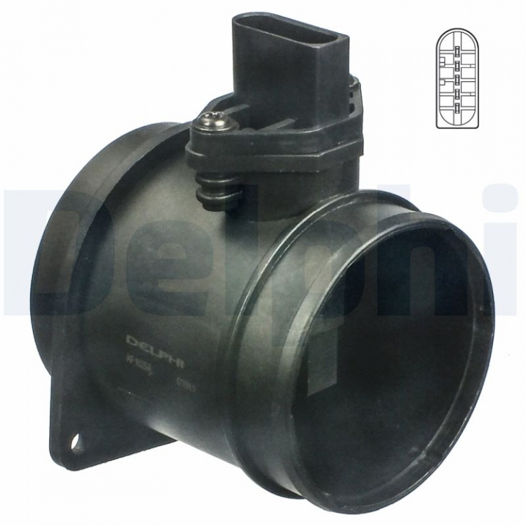Senzor debit aer DELPHI AF10257-12B1 pentru VW PHAETON (3D1, 3D2, 3D3, 3D4, 3D6, 3D7, 3D8, 3D9) 2002-2016