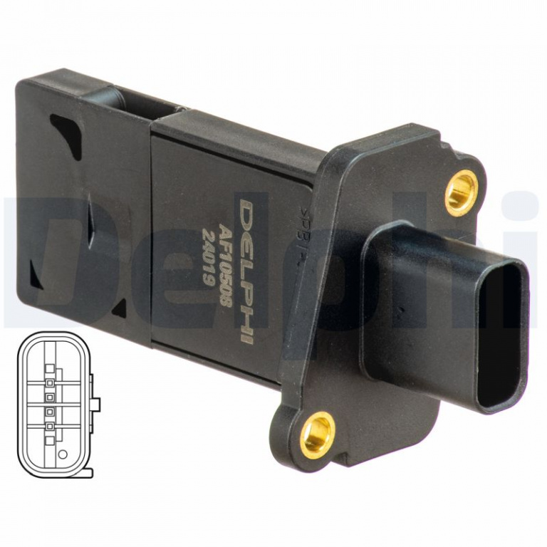 Senzor debit aer DELPHI AF10508-12B1 pentru JEEP WRANGLER III (JK) 2007-2015