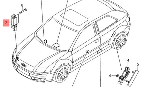 Senzor impact airbag Audi A4 B7 (8E) Berlina 
