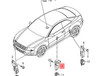 Senzor impact lateral fata Audi A4 B8 2.0 TDI CAG OEM 8K0955557C