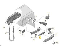 Senzor maner usa KEYLESS Entry/Go system, AUDI A4 2015-, A5 2016-, Q5 2016-, usa fata, partea stanga, 8W0927753