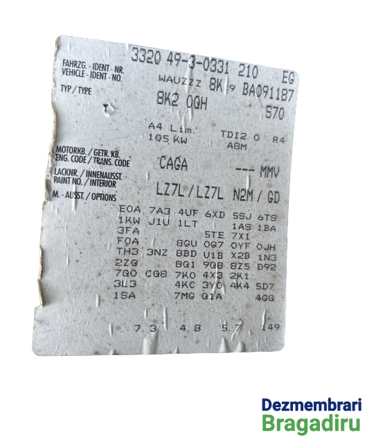 Senzor miscare, Modul alarma Cod: 8K0951