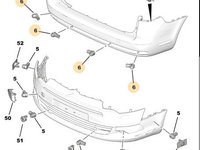 Senzor parcare bara spate pentru Citroen C5, an 2020 PRODUS NOU ORIGINAL IN STOC