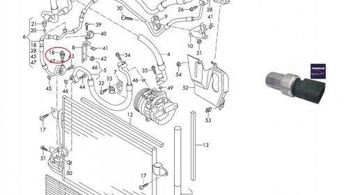 Senzor presiune aer conditionat pentru Audi, 