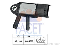 Senzor presiune gaze evacuare 10 3291 FACET pentru Nissan X-trail Volvo C30 Volvo C70 Volvo S40 Volvo S80 Volvo V70 Volvo S60 Volvo Xc60 Volvo Xc70 Renault ScEnic Nissan Dualis Nissan Qashqai Renault Megane Renault Gran Nissan Interstar Renault Lagun