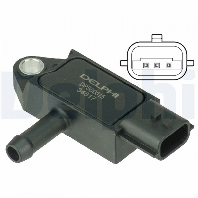 Senzor, presiune gaze evacuare (DPS00015 DELPHI) DACIA,INFINITI,NISSAN,OPEL,RENAULT,VAUXHALL ARMADA, PATHFINDER|CAMIONES / FRONTIER, FRONTIER, FRONTIER / NP300, NAVARA, NP300 NAVARA|CLIO|CLIO, CLIO CA