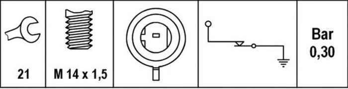 Senzor sonda ulei FIAT SCUDO Combinato 220P HELLA 6ZL003259601