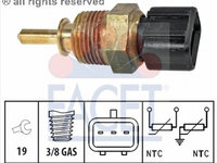 Senzor temperatura lichid de racire 7 3367 FACET pentru Hyundai Ix20 Hyundai I30 Kia Cee d Kia Sportage Kia Soul Hyundai I20 Kia Carnival Kia Grand Kia Sedona Kia Sorento Hyundai Santa Kia Morning Kia Picanto Hyundai Avante Hyundai Elantra Hyundai Ge