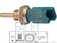 Senzor,temperatura lichid de racire FIAT PANDA Van (169) (2004 - 2016) FACET 7.3261