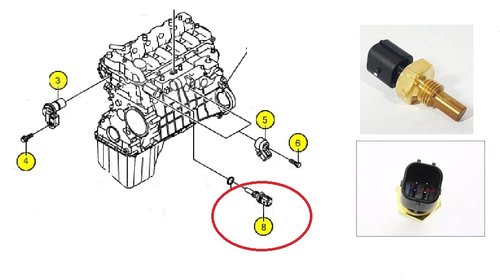 Senzor temperatura motor pentru Ssangyong / 4