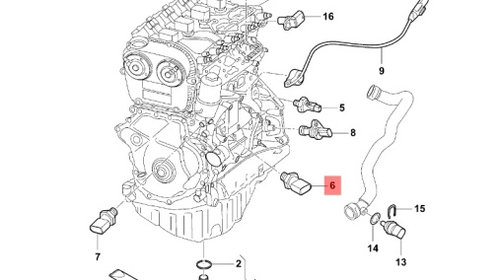 Senzor temperatura ulei Audi A4 B8 2.0 TDI CA