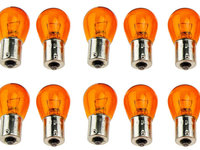 Set 10 becuri PY21W, PY21W ORANGE 21W 12V /BASE TYPE BAU15S/ /SPRZEDAJEMY TYLKO PO 10SZT./