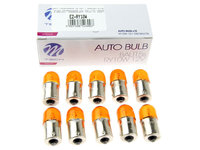 Set 10 becuri RY10W, RY10W ORANGE 12V 10W /BASE TYPE BAU15S/ /SPRZEDAJEMY TYLKO PO 10SZT./