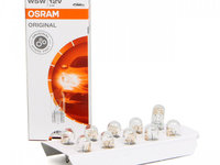 Set 10 Buc Bec Osram W5W 12V 5W W2,1x9,5d Original 2825