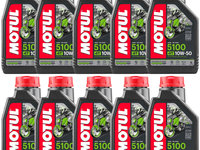 Set 10 Buc Ulei Motor Motul 5100 4T 10W-50 MA2 1L 104074