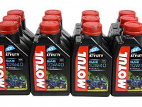 Set 12 Buc Ulei Motor Atv Motul 4T ATV-UTV 10W-40 1L 105878