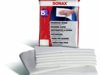 Set 15 servetele ultrafine pentru polish sau piele SONAX