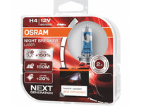 SET 2 BECURI 12V H4 60/55 W NIGHT BREAKER LASER NextGen +150% OSRAM