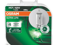 Set 2 becuri 12v h7 55 w ultra life osram 35246