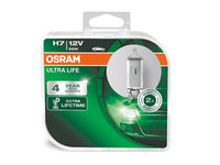 SET 2 BECURI 12V H7 55 W ULTRA LIFE OSRAM 64210ULT DUO OSRAM