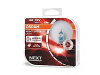 SET 2 BECURI 12V H8 35 W NIGHT BREAKER LASER NextGen +150% OSRAM