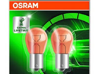 Set 2 Becuri 12v Py21w Ultra Life Blister Osram Ams-osram 7507ULT-02B